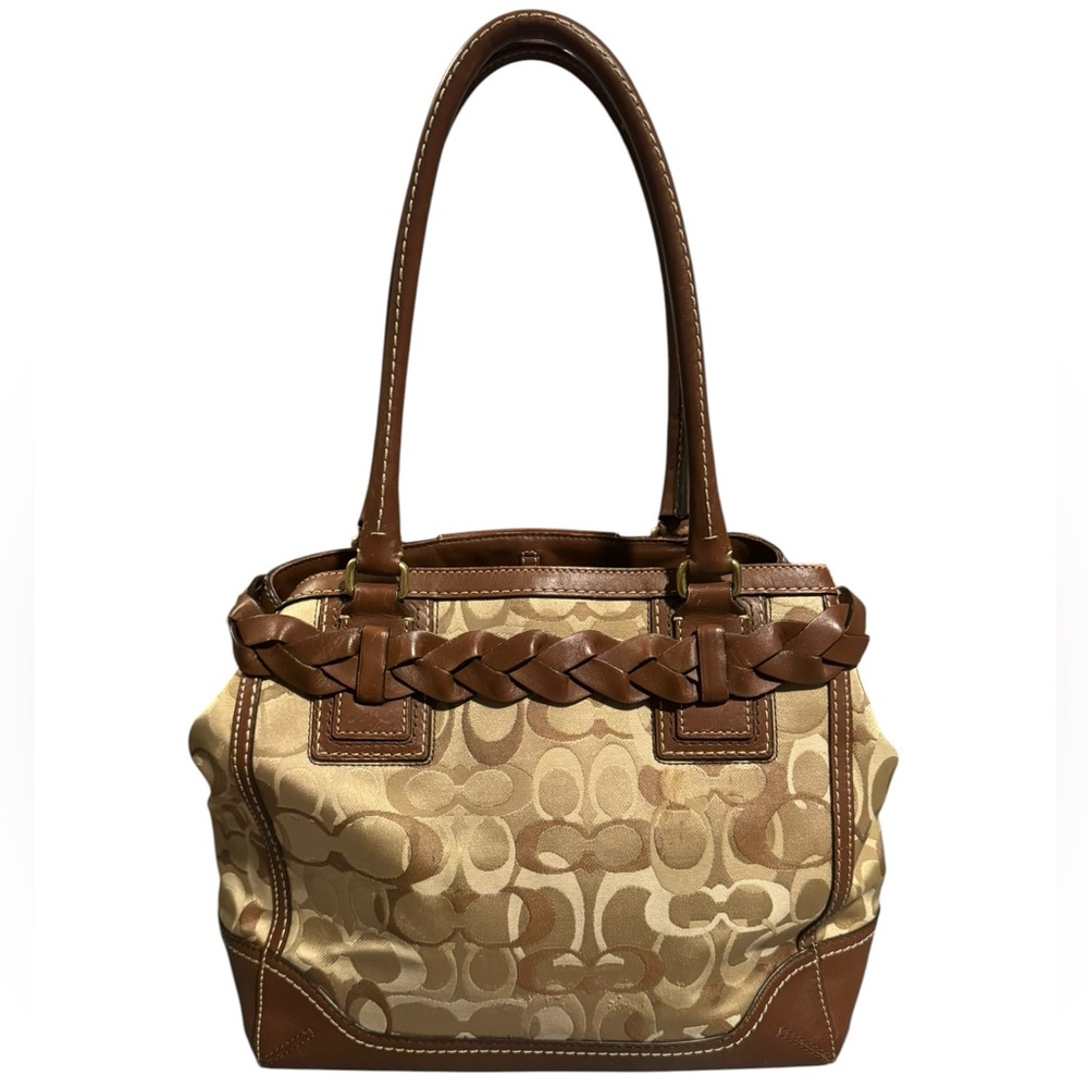 Coach Hampton Signature Satchel - Picture 3 of 13